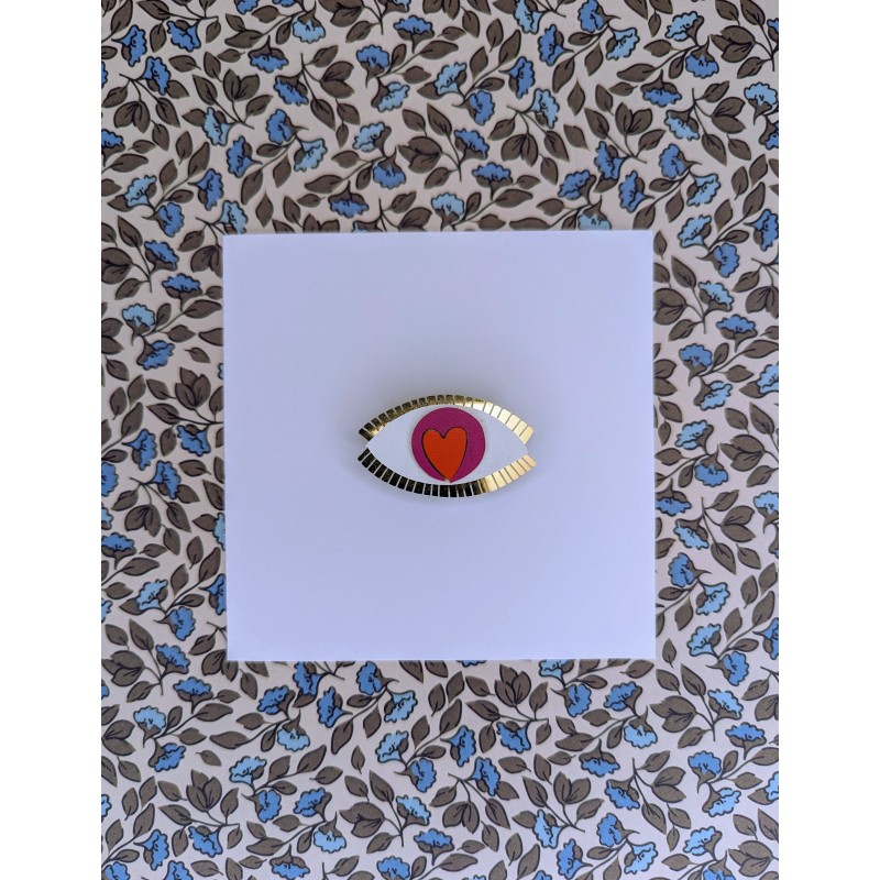 Broche Oeil pour Oeil fushia Broche Oeil pour Oeil fushia