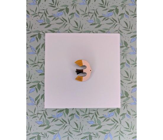 Broche Birdy dragée