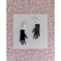 Boucles d'oreilles à la main noire Boucles d'oreilles à la main noire