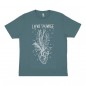T-shirt Unisexe Coeur Floral Blue dusc T-shirt Unisexe Coeur Floral Blue dusc