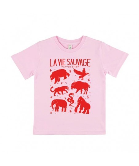 T-shirt Enfant Animaux Rose