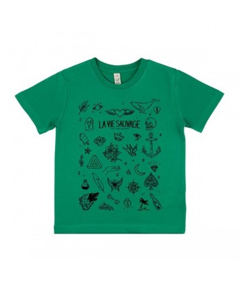 T-shirt Enfant Tattoo Vert