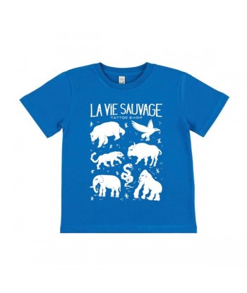 T-shirt Enfant Animaux Bleu