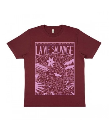 T-shirt Unisexe Jungle bordeaux