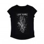 T-shirt Femme Coeur Floral noir T-shirt Femme Coeur Floral noir