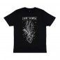 T-shirt Unisexe Coeur Floral noir T-shirt Unisexe Coeur Floral noir