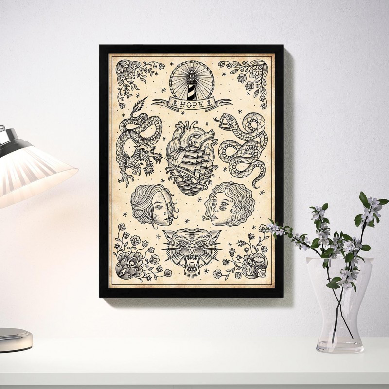 Affiche Flash Tattoo