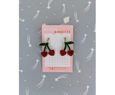 Boucles D'oreilles Cherry Hearts