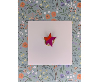 Broche Rock Star coloris fushia