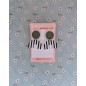 Boucles D'oreilles Louisette - Stripes N&B Boucles D'oreilles Louisette - Stripes N&B