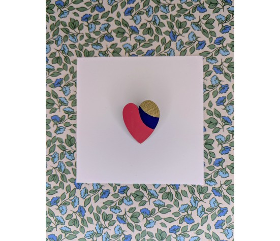 Broche Love rose malabar